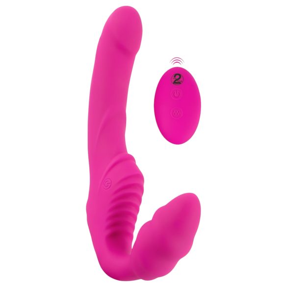Strepless Strap-On - Wearable Vibrator (Pink)