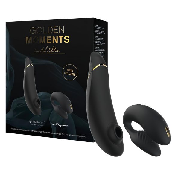 Womanizer Golden Moments 2 - Black Clitoral and Couple Vibrator