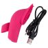 SMILE Licking - Air-Wave Tongue Finger Vibrator (Pink)