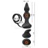 Rebel 2-in-1 - Rechargeable Radio-Controlled Ring & Anal Vibrator (Black)