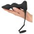 Rebel 2-in-1 - Rechargeable Radio-Controlled Ring & Anal Vibrator (Black)
