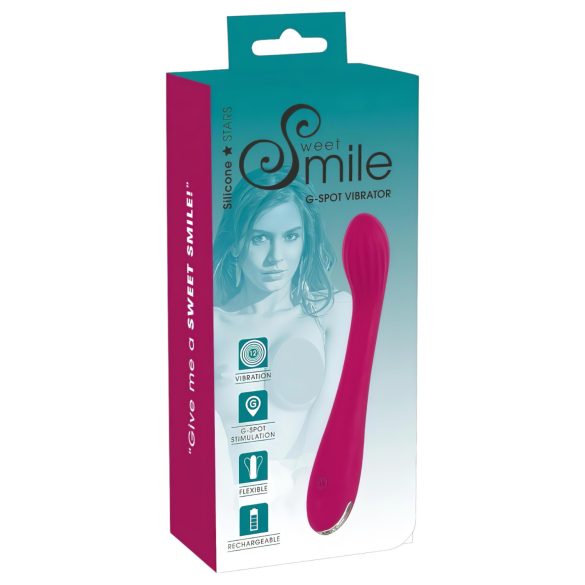 SMILE Rechargeable Ribbed G-Spot Vibrator (Purple)