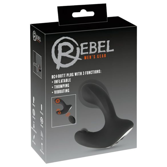 Rebel RC - Wireless Rechargeable Inflatable Anal Vibrator (Black)