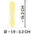 Cuties Mini 3 - Rechargeable, Waterproof, Mace Vibrator (Yellow)