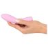Cuties Mini 3 - Rechargeable, Waterproof, Ribbed Vibrator (Pink)