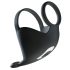 Rebel - Rechargeable Vibrating Ring & Stimulation Toy (Black)