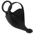 Rebel - Rechargeable Vibrating Ring & Stimulation Toy (Black)