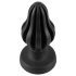 ANOS - ribbed soft anal dildo - 5cm (black)