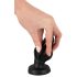 ANOS - ribbed soft anal dildo - 5cm (black)