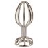 ANOS Metal (2.8cm) - Caged Steel Anal Plug (Silver)