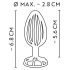 ANOS Metal (2.8cm) - Caged Steel Anal Plug (Silver)