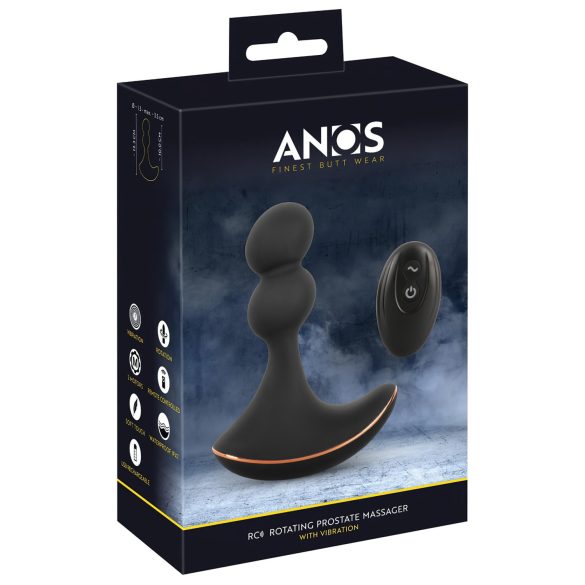 ANOS - Dual Motor Rotating Black Anal Vibrator