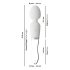 Liaison Wand - rechargeable, silicone-glass LED vibrator (translucent white)