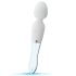 Liaison Wand - rechargeable, silicone-glass LED vibrator (translucent white)