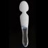 Liaison Wand - rechargeable, silicone-glass LED vibrator (translucent white)