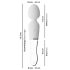 Liaison Wand - rechargeable, silicone-glass LED vibrator (translucent white)