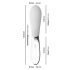 Liaison Curve - Battery Operated LED Vibrator (Transparent-White) 