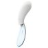 Liaison Curve - Battery Operated LED Vibrator (Transparent-White) 