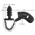 Black Velvet - Silicone Chastity Cage with Anal Plug (Black)