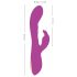 Javida Thumping Rabbit - 3-Motor Clitoral Vibrator (Purple)