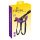 SMILE - Adjustable Double Dildo with Base (Purple-Black)