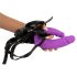 SMILE - Adjustable Double Dildo with Base (Purple-Black)