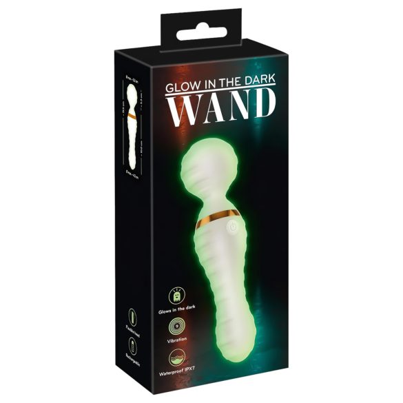 You2Toys Glow in the Dark Massager Vibrator (White)