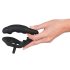 Black Velvet - Vibrating Anal Toy with Penis & Scrotum Rings (Black)