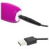 Happyrabbit Realistic Slim - Rechargeable Rabbit Vibrator with Clitoral Arm (Purple)