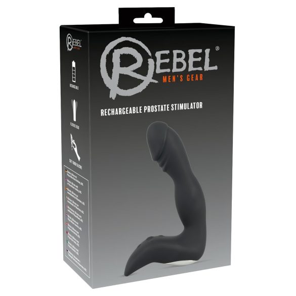 Rebel - Rechargeable Prostate Massager with Shaft (Black)