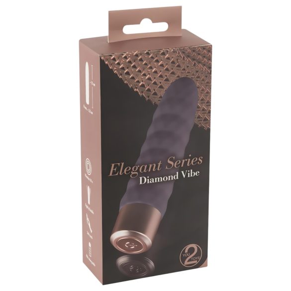 You2Toys Elegant Diamond - Rechargeable Wand Vibrator (Purple)