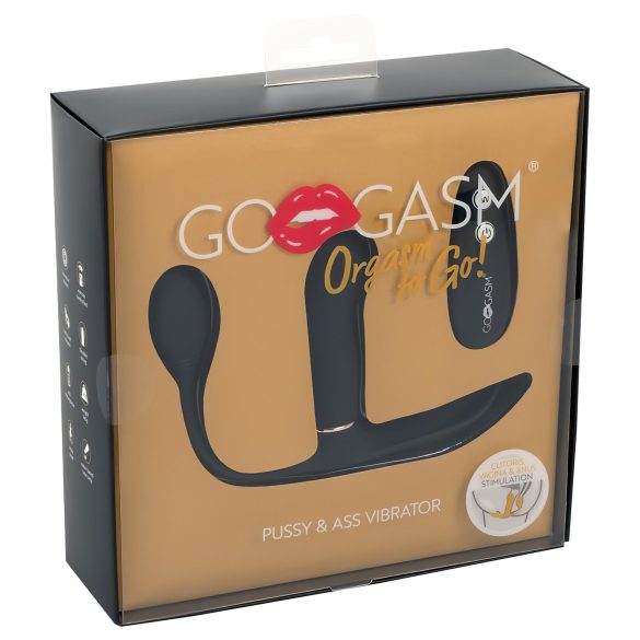 GoGasm Rechargeable 3-in-1 Radio-Controlled Black Vibrator