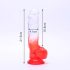 Sunfo - Suction Cup Dildo with Testicles - 21cm (Clear-Red)