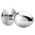 Sunfo - Metal Anal Plug with Pink Gem (Silver)
