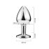 Sunfo - Metal Anal Plug with Pink Gem (Silver)