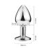 Sunfo - Metal Heart Gem Anal Plug (Silver-Pink)