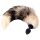 Sunfo - Silicone Fox Tail Anal Plug (Black-Red)