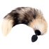 Sunfo - Silicone Fox Tail Anal Plug (Black-Red)