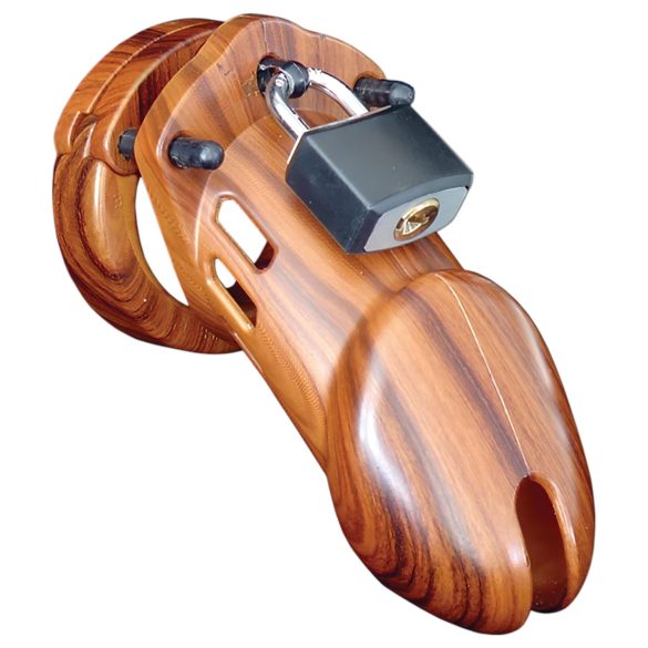 CB-6000 - Luxury Wooden Locking Chastity Cage