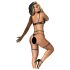 Mapalé - Strappy Lingerie Trio (Black) - L/XL