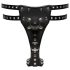 ZADO - Leather Harness with 2 Internal Dildos (Black) - L/XL