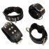 ZADO - Black Leather Bed Restraint Set