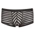 Transparent Striped Boxer Briefs (Black)  - XXL