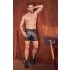 NEK - Men's Long Black Shorts with Metal Buckle - M