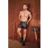 NEK - Men's Long Black Shorts with Metal Buckle - M