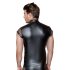NEK - Men's Black Top with Studs and Fishnet Details