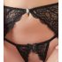 Abierta Fina - Glittering Lace Magic - Bra Set (Black) - L