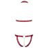 Cottelli - Metallic Ring Open Bra Set (Red)