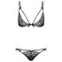 Obsessive Intensa - Double Strap Bra Set (Black) - L/XL