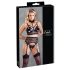 Cottelli Bondage - Lace Lingerie Set with Cuffs (Black)